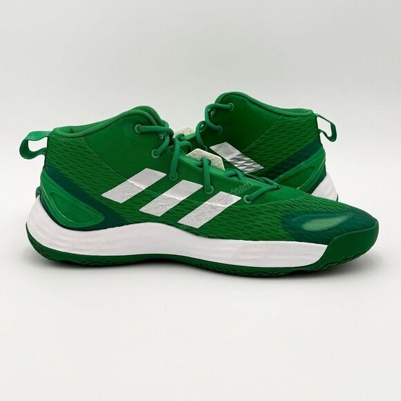 Adidas SM Exhibit A Mid Basketball Sneakers in Green White Lace Up - US Men’s Si